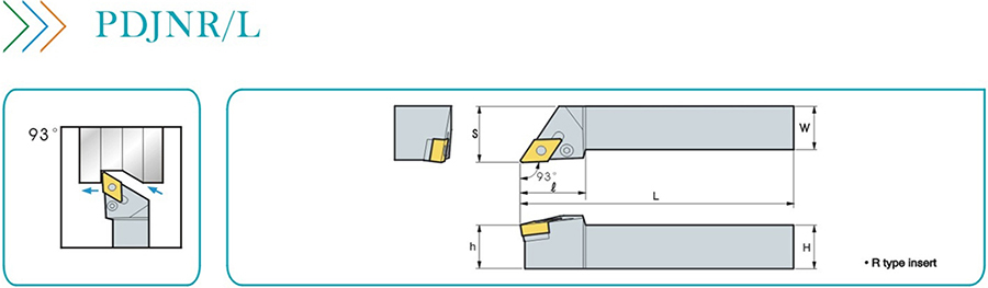 Держатель режущего инструмента PDJNR25 